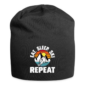 Ski Skifahren Skifahrer - Jersey-Beanie - Schwarz - Vorne