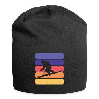 Ski Skifahren Skifahrer - Jersey-Beanie - Schwarz - Vorne