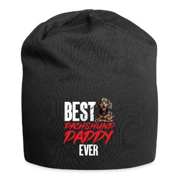 Teckel saucisse saucisse chien Meilleur teckel papa - Bonnet en jersey - noir - Devant