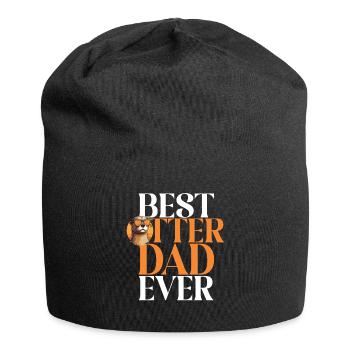 Otter Animal Kids & Adult - Best Otter Dad ever - Jersey Beanie - black - Front