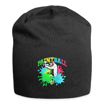 Retro Vintage Paintball Player Équipe de paintball - Bonnet en jersey - noir - Devant