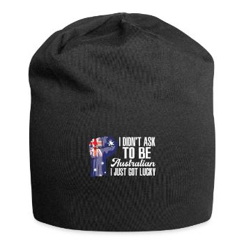 Australian Pride Australia Flag Grown Australian - Jersey Beanie - black - Front