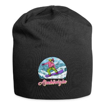Snowboarderin Almkönigin Snowboarder Frauen - Jersey-Beanie - Schwarz - Vorne