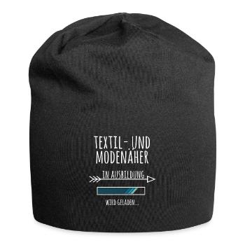 Textil und Modenäher Ausbildung Beruf Geschenk - Jersey-Beanie - Schwarz - Vorne