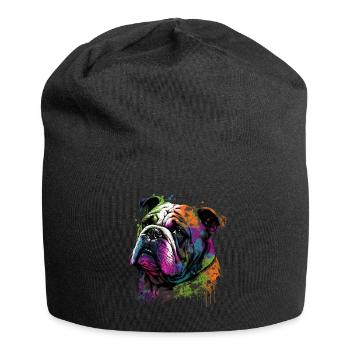 Bouledogue anglais Pop Art I Dog Lover I Splash Art - Bonnet en jersey - noir - Devant