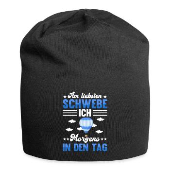 Heißluftballon Ballon Crew Ballonfahrer Spruch - Jersey-Beanie - Schwarz - Vorne