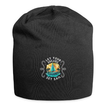 Sailor Sailboat Sailing Ship Sailing Yacht - Jersey Beanie - black - Front