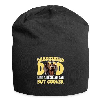 Dachshund wiener sausage dog Duchshund Dad - Jersey Beanie - black - Front