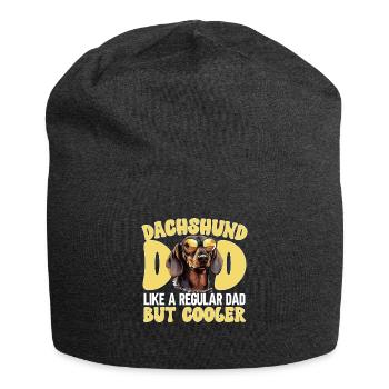Dachshund wiener sausage dog Duchshund Dad - Jersey Beanie - charcoal grey - Front