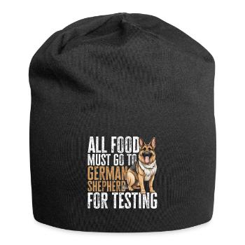 German Shepherd Dog Breed All Food Must Go To - Jersey Beanie - black - Front