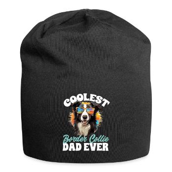 Border Collie Dog - Coolest Border Collie Dad ever - Jersey Beanie - black - Front