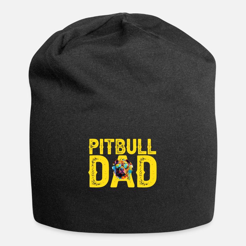 Pitbull Pittie: Papa Pitbull - Bonnet en jersey - noir