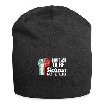 Mexican Pride Mexico Flag Grown Mexican Roots - Jersey-Beanie - Anthrazit - Vorne