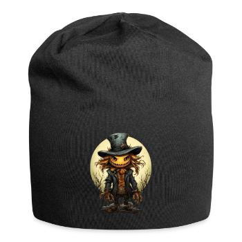 Scarecrow Halloween Cartoon Scary Scarecrow - Jersey-Beanie - Schwarz - Vorne