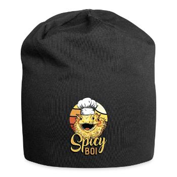 Dragon barbu Spicy Boi Herpétologiste Tête de Dragon - Bonnet en jersey - noir - Devant