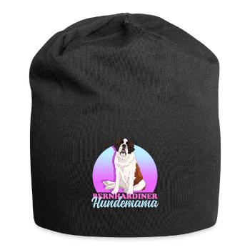 Bernhardiner Hundemama St. Bernhardshund Geschenk - Jersey-Beanie - Schwarz - Vorne