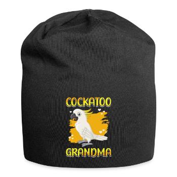 Kakadu Oma Papageien Kakadus Geschenk - Jersey-Beanie - Schwarz - Vorne