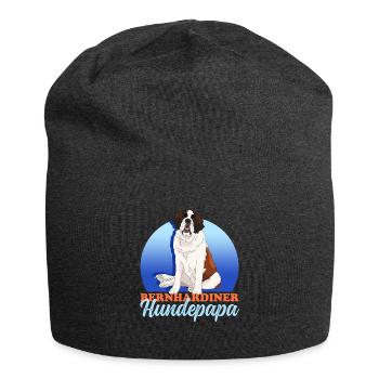 Bernhardiner Hundepapa St. Bernhardshund Geschenk - Jersey-Beanie - Anthrazit - Vorne