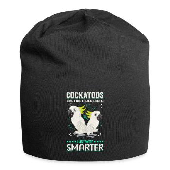 Cockatoo Perroquets Cacatoès Cadeau des propriétaires d’oiseaux - Bonnet en jersey - noir - Devant