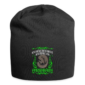 Ich denke an Ameisenbär Ameisenfresser - Jersey-Beanie - Schwarz - Vorne