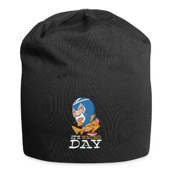 Mexikanischer Wrestling Wrestler Lucha Libre Maske - Jersey-Beanie - Schwarz - Vorne