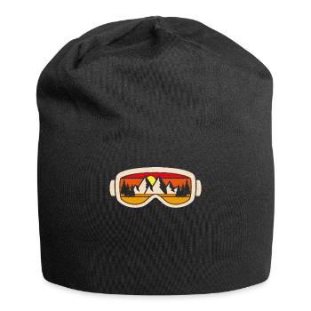 Skibrille Berge Natur - Jersey-Beanie - Schwarz - Vorne