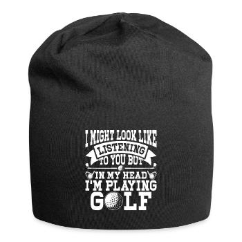Golf Golfer - Jersey-Beanie - Schwarz - Vorne