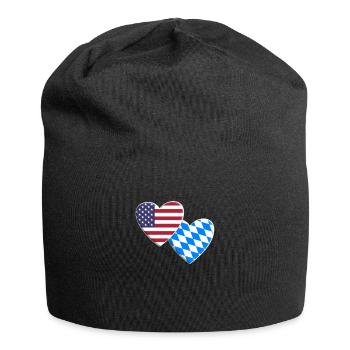 USA American Bavaria Bavarian Flag Patriotic - Jersey Beanie - black - Front