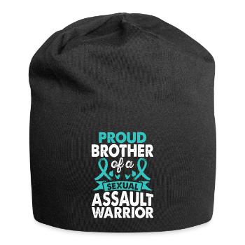 Frère de Sexual Assault Warrior Awareness - Bonnet en jersey - noir - Devant