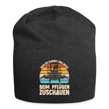 Landwirte Pflügen Hühnerbauer Kuhbauer Hektar - Jersey-Beanie - Anthrazit - Vorne
