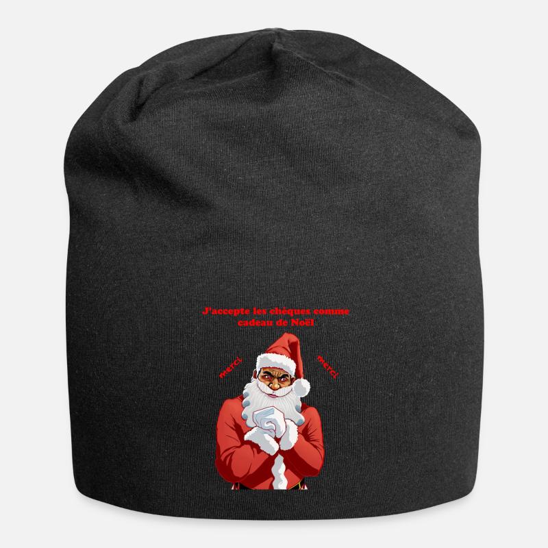Père noel malicieux - Bonnet en jersey - noir