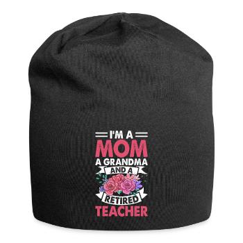 Maman, grand-mère, enseignante, retraitée - Bonnet en jersey - noir - Devant