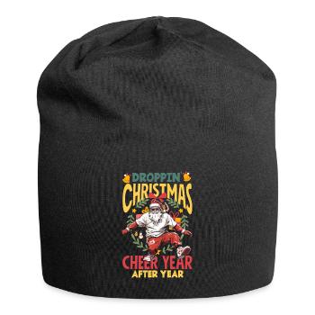 Droppin' Christmas cheer DJ Noël Hip Hop - Bonnet en jersey - noir - Devant