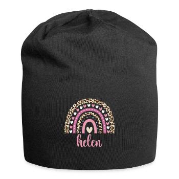 Helen Regenbogen Name Geburtstag Helen - Jersey-Beanie - Schwarz - Vorne