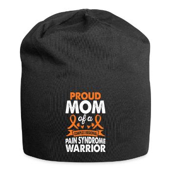 Mom of Crps Warrior Awareness Month Orange Band - Jersey Beanie - black - Front