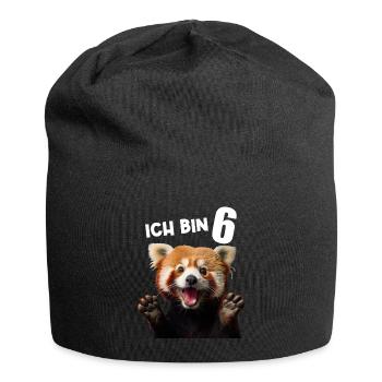 6 Jahre Kleiner Roter Panda Pandas 6. Geburtstag - Jersey-Beanie - Schwarz - Vorne