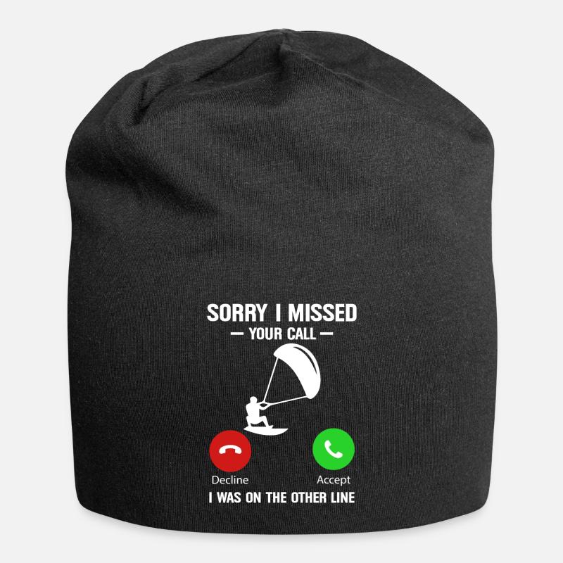 Kitesurf Kitesurfer Kiteboard Kitesurfen - Jersey-Beanie - Schwarz