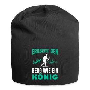 Ski Touring Erobert den Berg wie ein König - Jersey-Beanie - Schwarz - Vorne