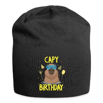 Capybara Capy Anniversaire Geburtstag - Bonnet en jersey - noir - Devant
