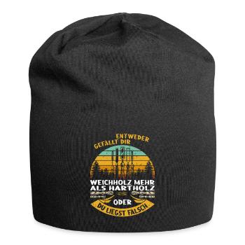 Holzschnitzer Holzschnitzerei - Jersey-Beanie - Schwarz - Vorne