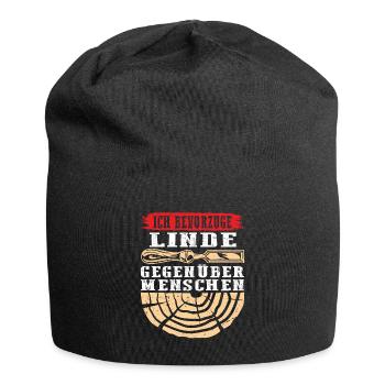 Holzschnitzer Holzschnitzerei - Jersey-Beanie - Schwarz - Vorne