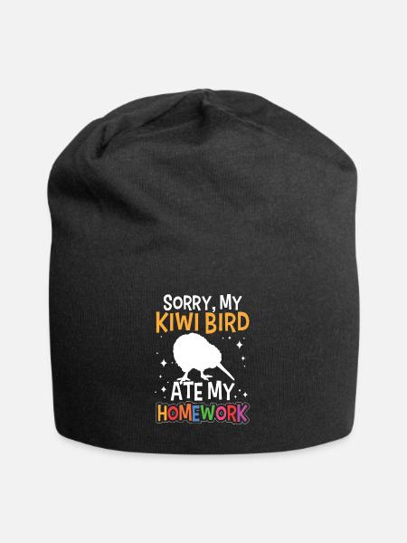 Kiwi Vogel hat gefressen Neuseeland - Jersey-Beanie - Schwarz
