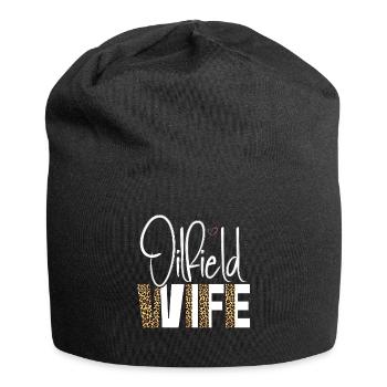 Ölfeldarbeiter Rig Roughneck Ölfeldfrau - Jersey-Beanie - Schwarz - Vorne