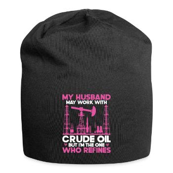 Ölfeldarbeiter Rig Roughneck Ölfeldfrau - Jersey-Beanie - Schwarz - Vorne