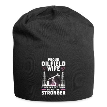 Ölfeldarbeiter Rig Roughneck Ölfeldfrau - Jersey-Beanie - Schwarz - Vorne