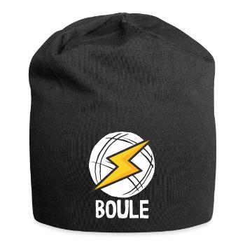 Boule Power! Tenue Boules Boules Boules de Boules Pétanque - Bonnet en jersey - noir - Devant