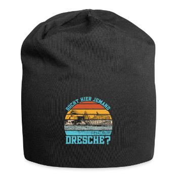 Mähdrescher Hühnerbauer Landmaschinen Landwirt - Jersey-Beanie - Schwarz - Vorne