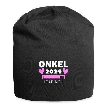 Onkel 2024 - Onkel werden - Onkel loading 2024 - Jersey-Beanie - Schwarz - Vorne