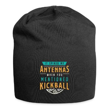 Kickball It Spiked My Antennas When Kick Balls - Jersey Beanie - black - Front