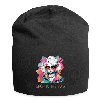80s Themed Party Back to the 80s Costume - Jersey Beanie - black - Front